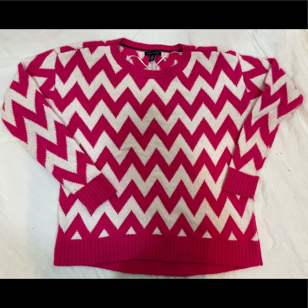 Tommy Hilfiger Chevron Sweater—Thick and Warm!